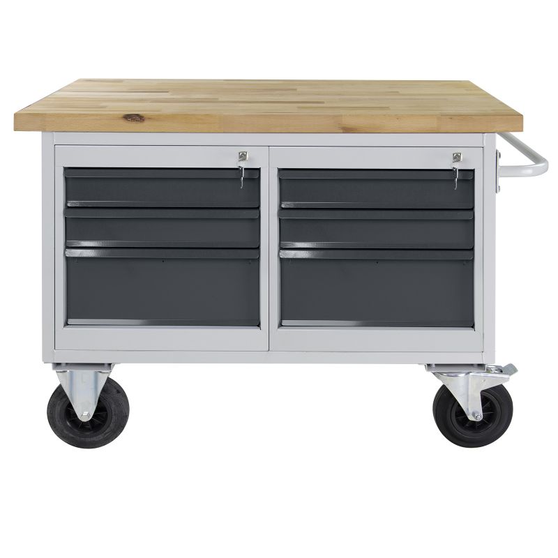 Mobile Werkbank / Tischwagen fahrbar 6 Schubladen